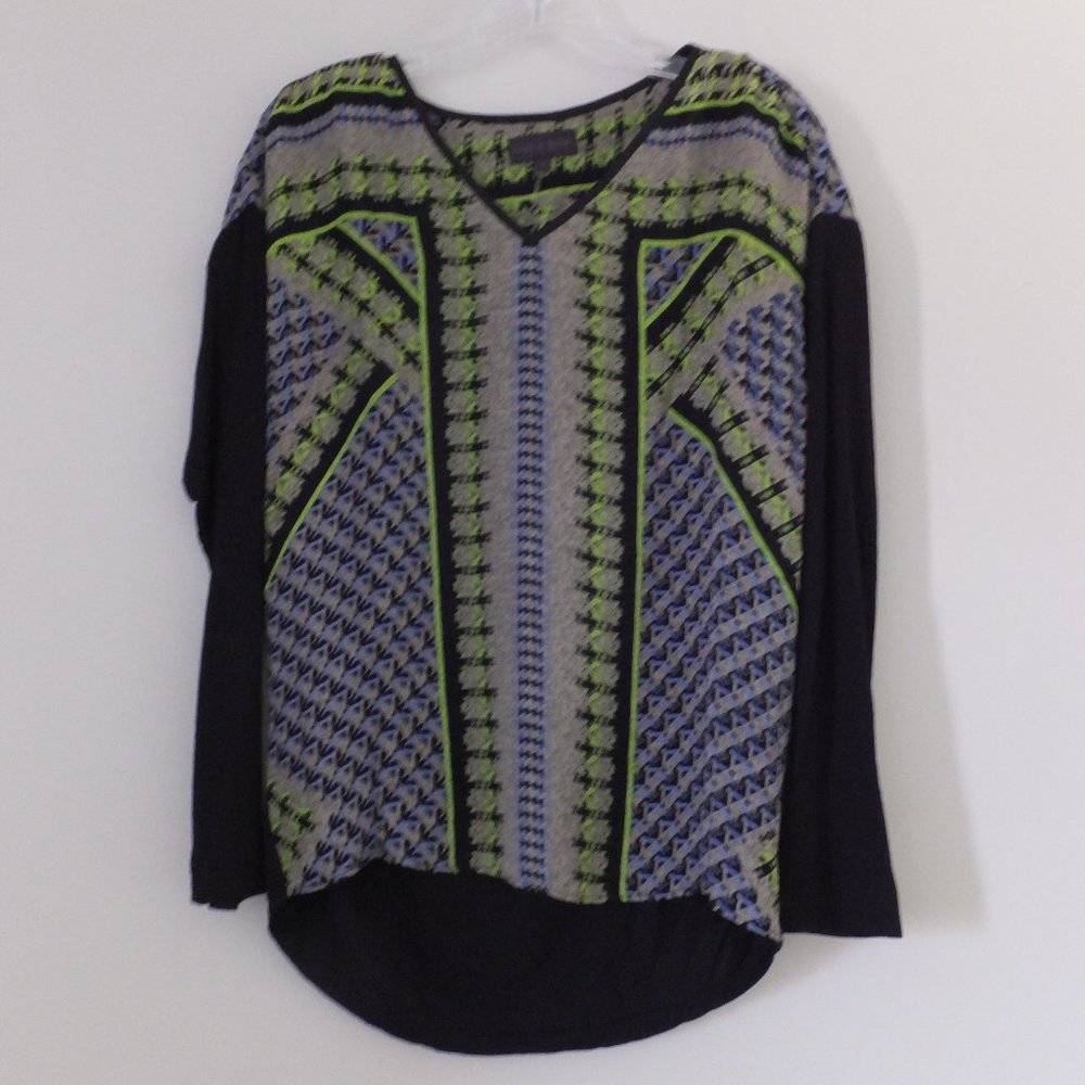 Hale Bob V-Neck Printed Silk Tunic